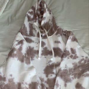 Mauve tie-dye hoodie